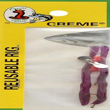 Creme Scoundrel Soft Plastic Worm, 6, Un-Rigged Purple Glow